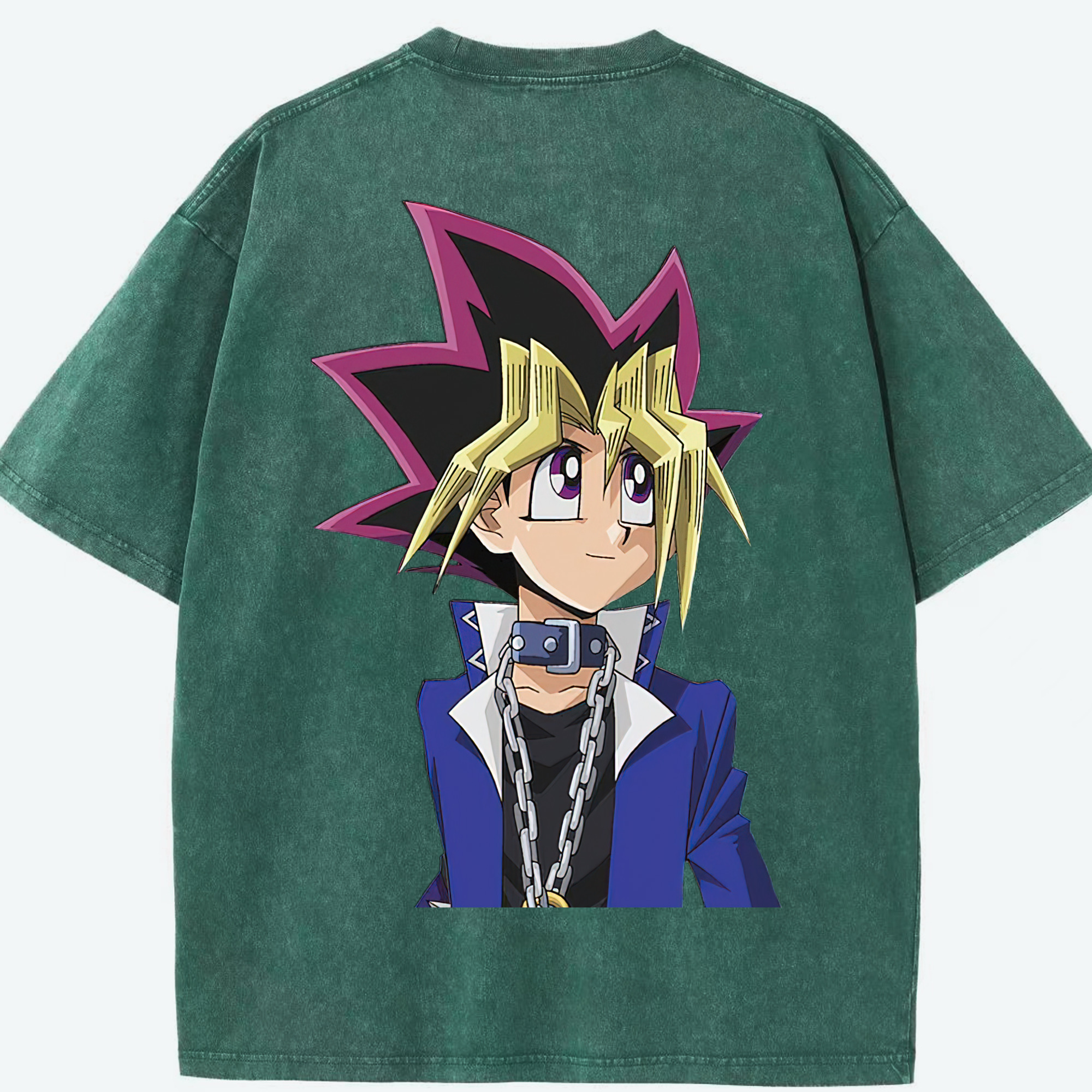 （画像用） 遊☆戯☆王 Yu-Gi-Oh! 綿100% ヴィンテージ風 半袖Tシャツ（背面プリント）